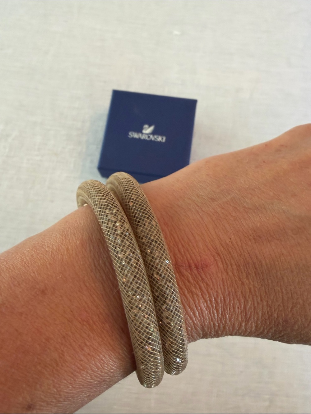 Swarovski Stardust Brown Mesh Crystal Bracelet